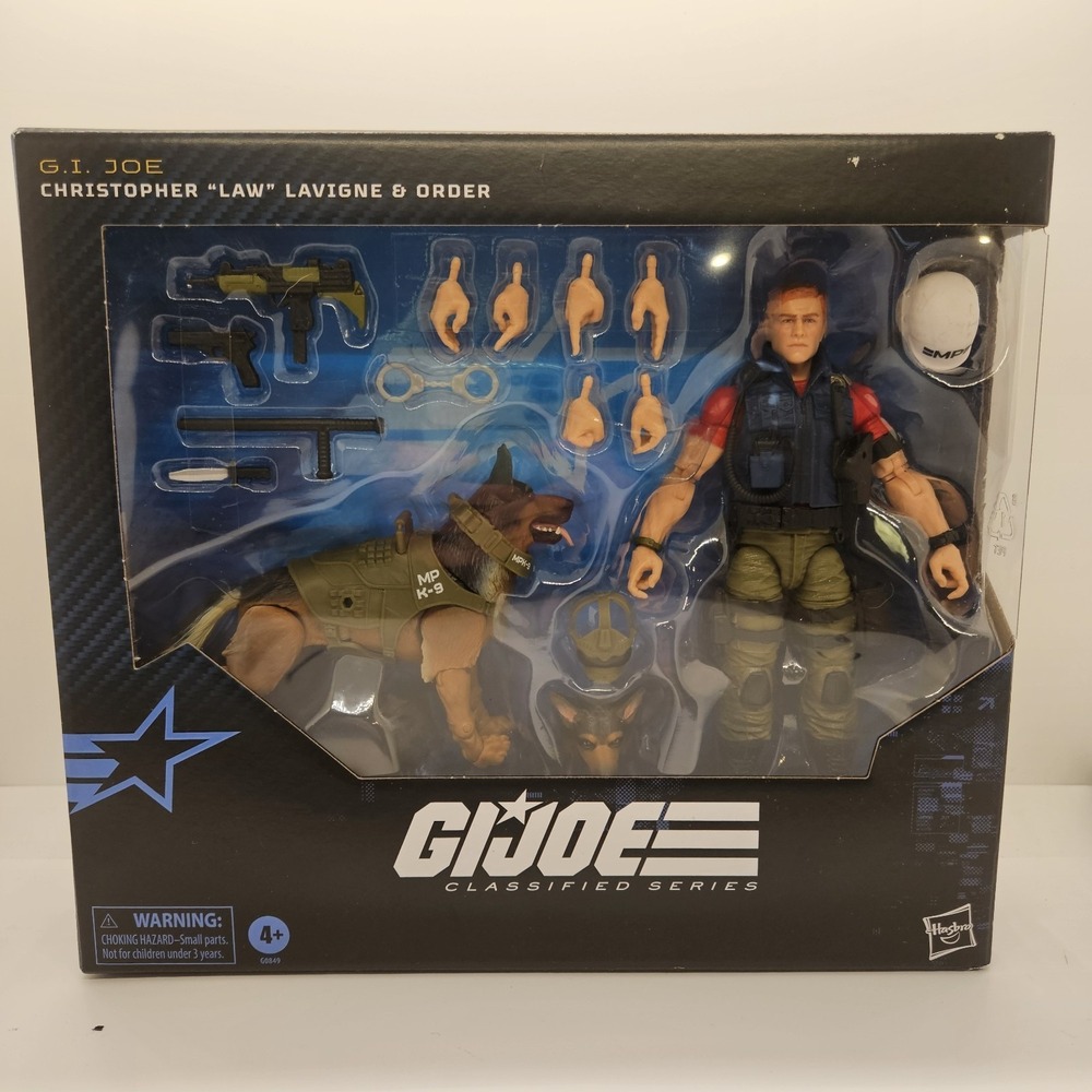 GI Joe Classified Series Law & Order MP‎ K-9 Action Figure Set Hasbro New
